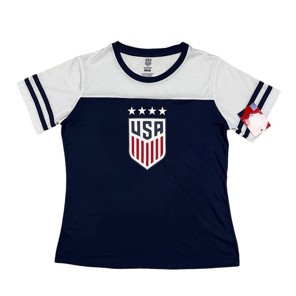 US Soccer Womens Size L Shirt Activewear American Team USA Gym Running NWT